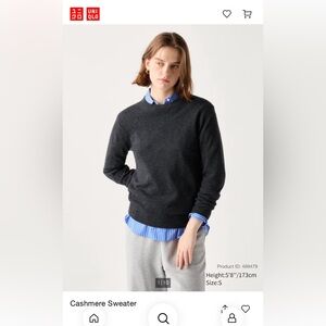 Uniqlo 100% cashmere sweater - XS - dark grey